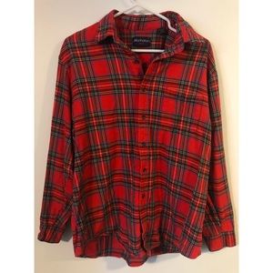 Red Plaid Long Sleeve Flannel